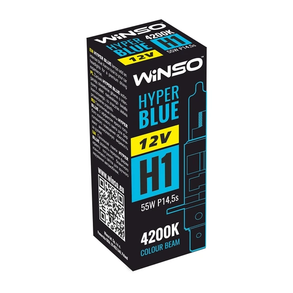 Лампа H1 HYPER BLUE 4200K 55W P14.5s WINSO 712140